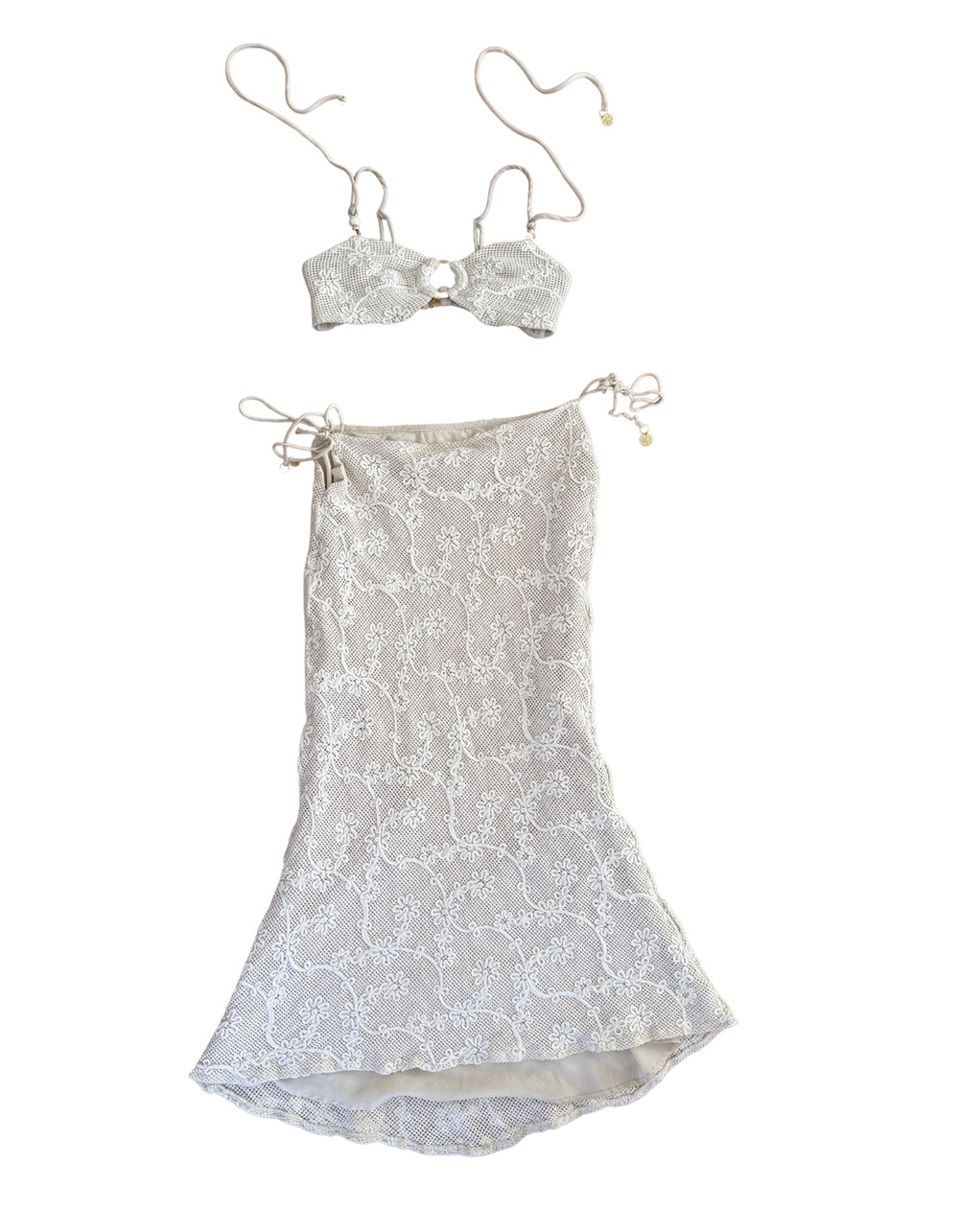 Kulani Kinis - Sweet Nothings Lace Top + Maxi Skirt Set - S/M (Like New)